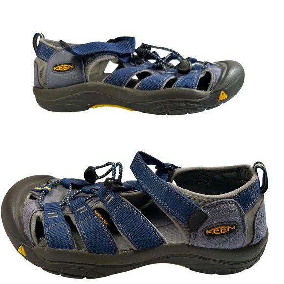 KEEN Newport Boys Blue Strappy Easy On Washable Sandal Shoes Sz 6 - Picture 2 of 11